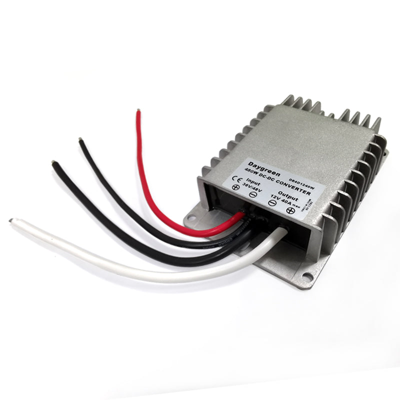 DC36V/48V To DC24V 20A 480W Step-Down Converter – Aluminum, High Efficiency, Universal